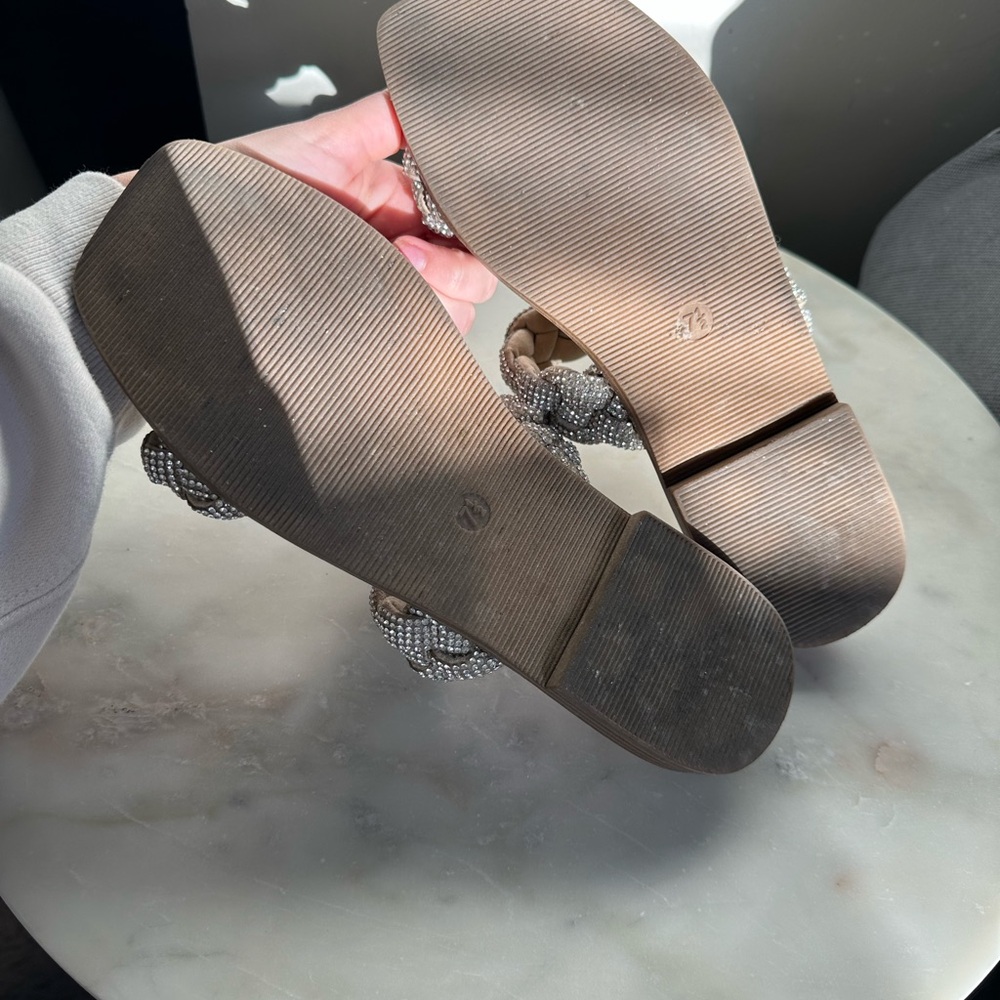 Sincerely Jules Silver and Brown Braided Sandals - Picture 4 of 4